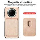 For Huawei Mate 70 Carbon Fiber Leather Card Magsafe Phone Case(Khaki) - 2