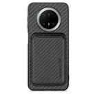 For Huawei Mate 70 Pro+ Carbon Fiber Leather Card Magsafe Phone Case(Black) - 1