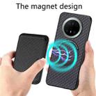 For Huawei Mate 70 Pro+ Carbon Fiber Leather Card Magsafe Phone Case(Black) - 3