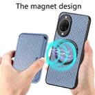 For Huawei nova 14 Pro Carbon Fiber Leather Card Magsafe Phone Case(Blue) - 3