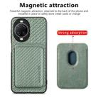 For Huawei nova 14 Pro Carbon Fiber Leather Card Magsafe Phone Case(Green) - 2