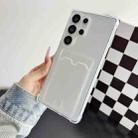 For Samsung Galaxy S24 Ultra 5G Four-cornered Electroplated Card Bag TPU Phone Case(Transparent) - 1