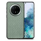 For Huawei Mate 70 Pro Carbon Fiber Texture Leather Back Cover Phone Case(Green) - 1