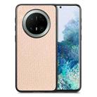 For Huawei Mate 70 Pro Carbon Fiber Texture Leather Back Cover Phone Case(Khaki) - 1