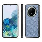 For Huawei Mate 70 Pro+ Carbon Fiber Texture Leather Back Cover Phone Case(Blue) - 2