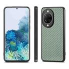 For Huawei nova 14 Carbon Fiber Texture Leather Back Cover Phone Case(Green) - 2