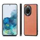 For Huawei nova14 Pro Carbon Fiber Texture Leather Back Cover Phone Case(Brown) - 2