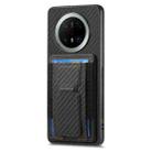 For Huawei Mate 70 Carbon Fiber Fold Stand Elastic Card Bag Phone Case(Black) - 2