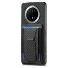 For Huawei Mate 70 Pro+ Carbon Fiber Fold Stand Elastic Card Bag Phone Case(Black) - 2