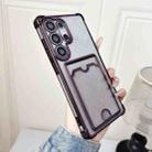 For Samsung Galaxy S22 Ultra 5G Gradient Glitter Plating TPU Phone Case with Card Slot(Black) - 1