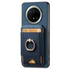 For Huawei Mate 70 Retro Splitable Magnetic Stand Card Bag Leather Phone Case(Blue) - 2