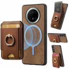 For Huawei Mate 70 Pro Retro Splitable Magnetic Stand Card Bag Leather Phone Case(Brown) - 1