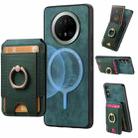 For Huawei Mate 70 Pro+ Retro Splitable Magnetic Stand Card Bag Leather Phone Case(Green) - 1
