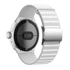 For Google Pixel Watch 3 45mm Magnetic Buckle Reflective Nylon Watch Band(White) - 1