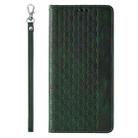 For iPhone 16 Pro Max Braided Embossed Strong Magnetic Leather Phone Case(Green) - 3