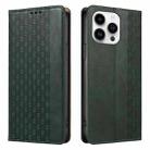 For iPhone 16 Pro Braided Embossed Strong Magnetic Leather Phone Case(Green) - 2