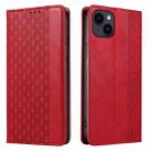 For iPhone 16 Plus Braided Embossed Strong Magnetic Leather Phone Case(Red) - 2