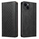 For iPhone 16 Braided Embossed Strong Magnetic Leather Phone Case(Black) - 2