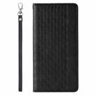 For iPhone 16 Braided Embossed Strong Magnetic Leather Phone Case(Black) - 3