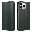 For iPhone 14 Pro Braided Embossed Strong Magnetic Leather Phone Case(Green) - 2