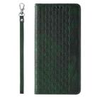 For iPhone 14 Pro Max Braided Embossed Strong Magnetic Leather Phone Case(Green) - 3