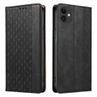 For iPhone 12 / 12 Pro Braided Embossed Strong Magnetic Leather Phone Case(Black) - 2