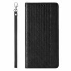 For iPhone 12 / 12 Pro Braided Embossed Strong Magnetic Leather Phone Case(Black) - 3
