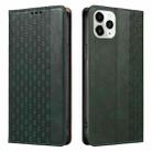 For iPhone 11 Pro Max Braided Embossed Strong Magnetic Leather Phone Case(Green) - 2
