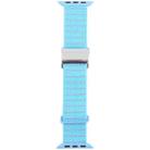 For Apple Watch 46mm / 49mm / 45mm / 44mm Magnetic Buckle Reflective Nylon Watch Band(Blue) - 2