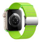 For Apple Watch 46mm / 49mm / 45mm / 44mm Magnetic Buckle Reflective Nylon Watch Band(Green) - 1