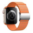 For Apple Watch 42mm / 41mm / 40mm / 38mm Magnetic Buckle Reflective Nylon Watch Band(Orange) - 1
