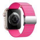 For Apple Watch 42mm / 41mm / 40mm / 38mm Magnetic Buckle Reflective Nylon Watch Band(Pink) - 1