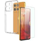 For Motorola Moto G15 NORTHJO 2 in 1 TPU Phone Case Screen Protector Tempered Glass Film(Clear) - 1