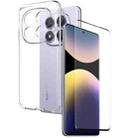 For Xiaomi Redmi Note 14 Pro 5G NORTHJO 2 in 1 TPU Phone Case Screen Protector Tempered Glass Film(Clear) - 1