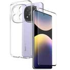 For Xiaomi Redmi Note 14 Pro+ 5G NORTHJO 2 in 1 TPU Phone Case Screen Protector Tempered Glass Film(Clear) - 1