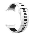For Samsung Galaxy Watch Ultra 47mm Horizontal Stripes Reverse Buckle Silicone Watch Band(White Black) - 3