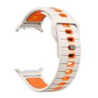 For Samsung Galaxy Watch Ultra 47mm Horizontal Stripes Reverse Buckle Silicone Watch Band(Starlight Orange) - 3