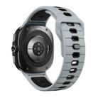 For Samsung Galaxy Watch Ultra 47mm Horizontal Stripes Reverse Buckle Silicone Watch Band(Obsidian Black) - 2