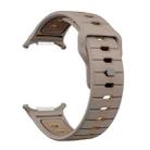 For Samsung Galaxy Watch Ultra 47mm Horizontal Stripes Reverse Buckle Silicone Watch Band(Olive Coffee) - 3