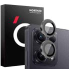 For Xiaomi Redmi Note 14S 4G NORTHJO Camera Lens Protector CD Metal Ring Tempered Glass Film(Black) - 1