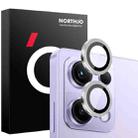 For Xiaomi Redmi Note 14S 4G NORTHJO Camera Lens Protector CD Metal Ring Tempered Glass Film(Silver) - 1