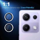 For Xiaomi Redmi Note 14S 4G NORTHJO Camera Lens Protector CD Metal Ring Tempered Glass Film(Silver) - 3