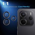 For Xiaomi Redmi Note 14 4G 164.84mm NORTHJO Camera Lens Protector CD Metal Ring Tempered Glass Film(Black) - 3