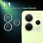For Xiaomi Redmi Note 14 4G 164.84mm NORTHJO Camera Lens Protector CD Metal Ring Tempered Glass Film(Silver) - 3