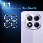 For Xiaomi Redmi Note 14 Pro 5G NORTHJO Camera Lens Protector CD Metal Ring Tempered Glass Film(Silver) - 3