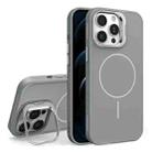 For iPhone 12 Pro Organic Silicone Lens Holder MagSafe Phone Case(Grey) - 1
