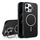 For iPhone 12 Pro Organic Silicone Lens Holder MagSafe Phone Case(Black) - 1