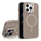 For iPhone 12 Pro Organic Silicone Lens Holder MagSafe Phone Case(Desert Gold) - 1
