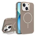 For iPhone 13 Organic Silicone Lens Holder MagSafe Phone Case(Desert Gold) - 1