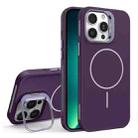 For iPhone 13 Pro Max Organic Silicone Lens Holder MagSafe Phone Case(Purple) - 1
